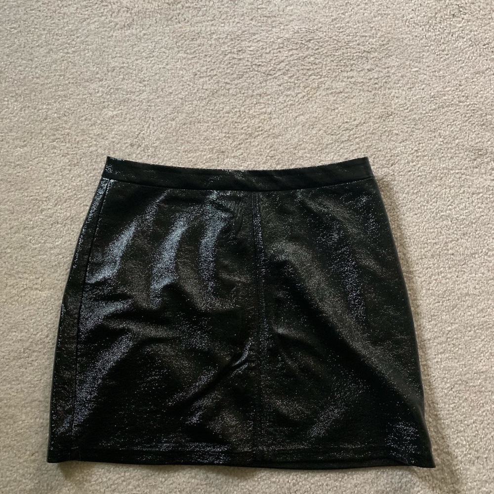Black mini skirt
